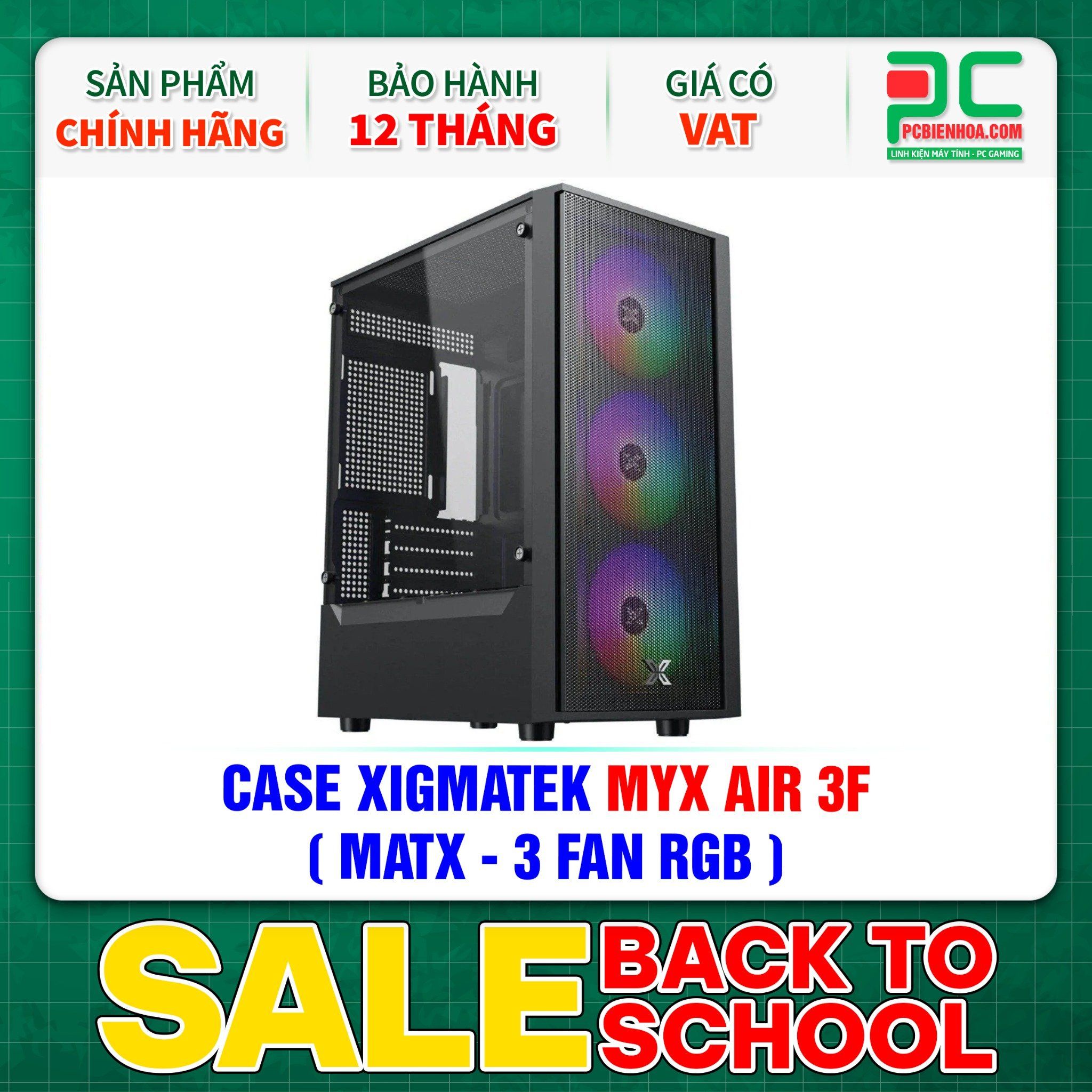 CASE XIGMATEK MYX AIR 3F ( MATX - 3 FAN RGB )