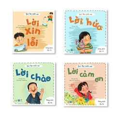 Bộ 4 cuốn Bé Học Cách Nói (Lời Chào, Lời Cám Ơn, Lời Xin Lỗi, Lời Hứa)