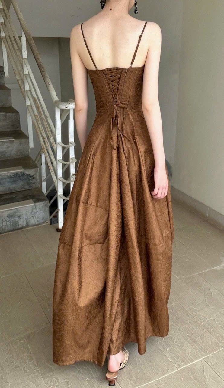 Brigitte Dress - Đầm Corset Hoa Hồng D0129