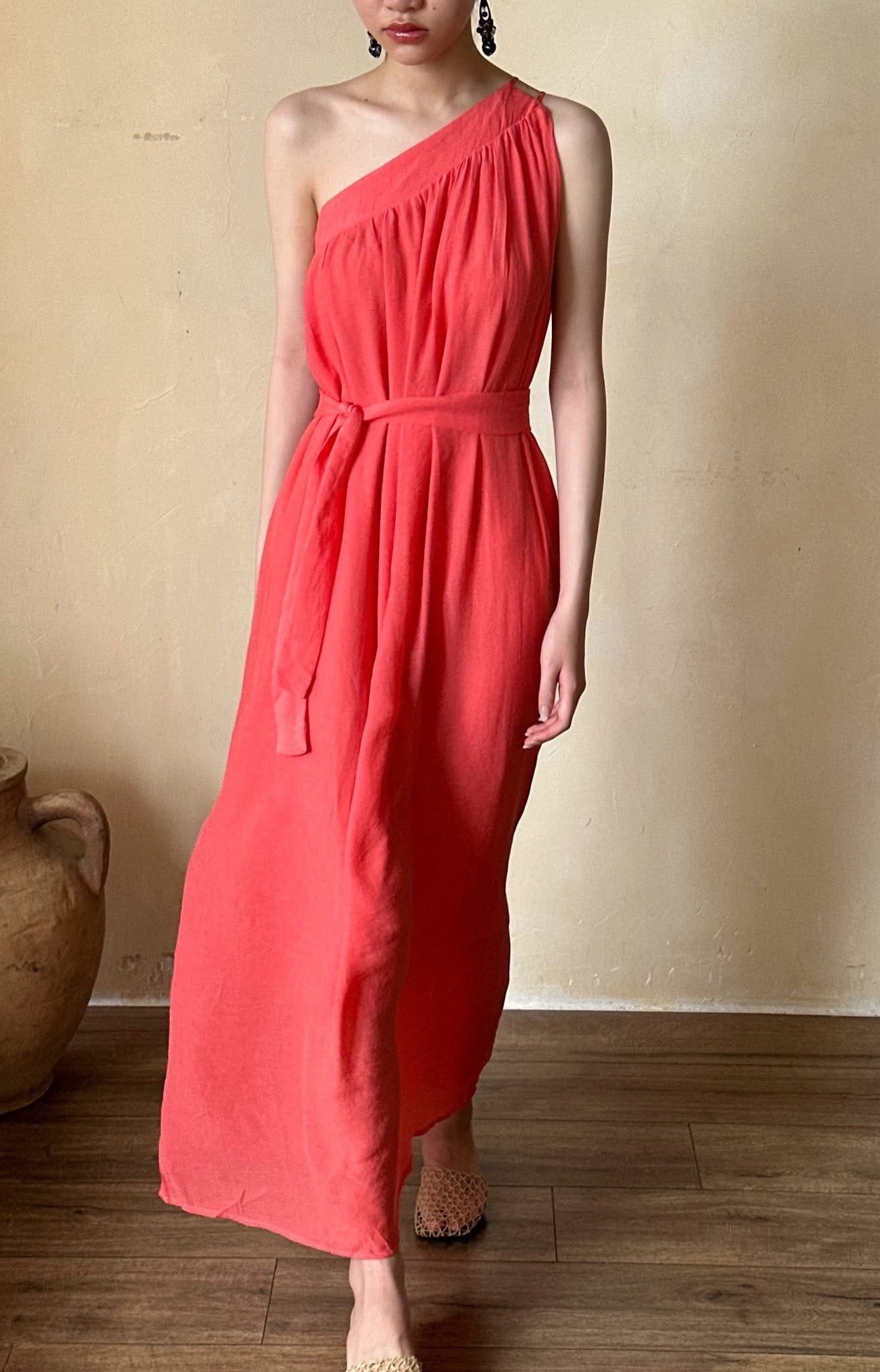 Athena Dress - Đầm Lệch vai xô lụa - D657