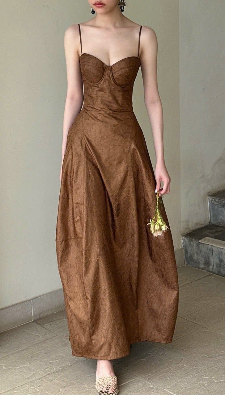 Brigitte Dress - Đầm Corset Hoa Hồng D0129