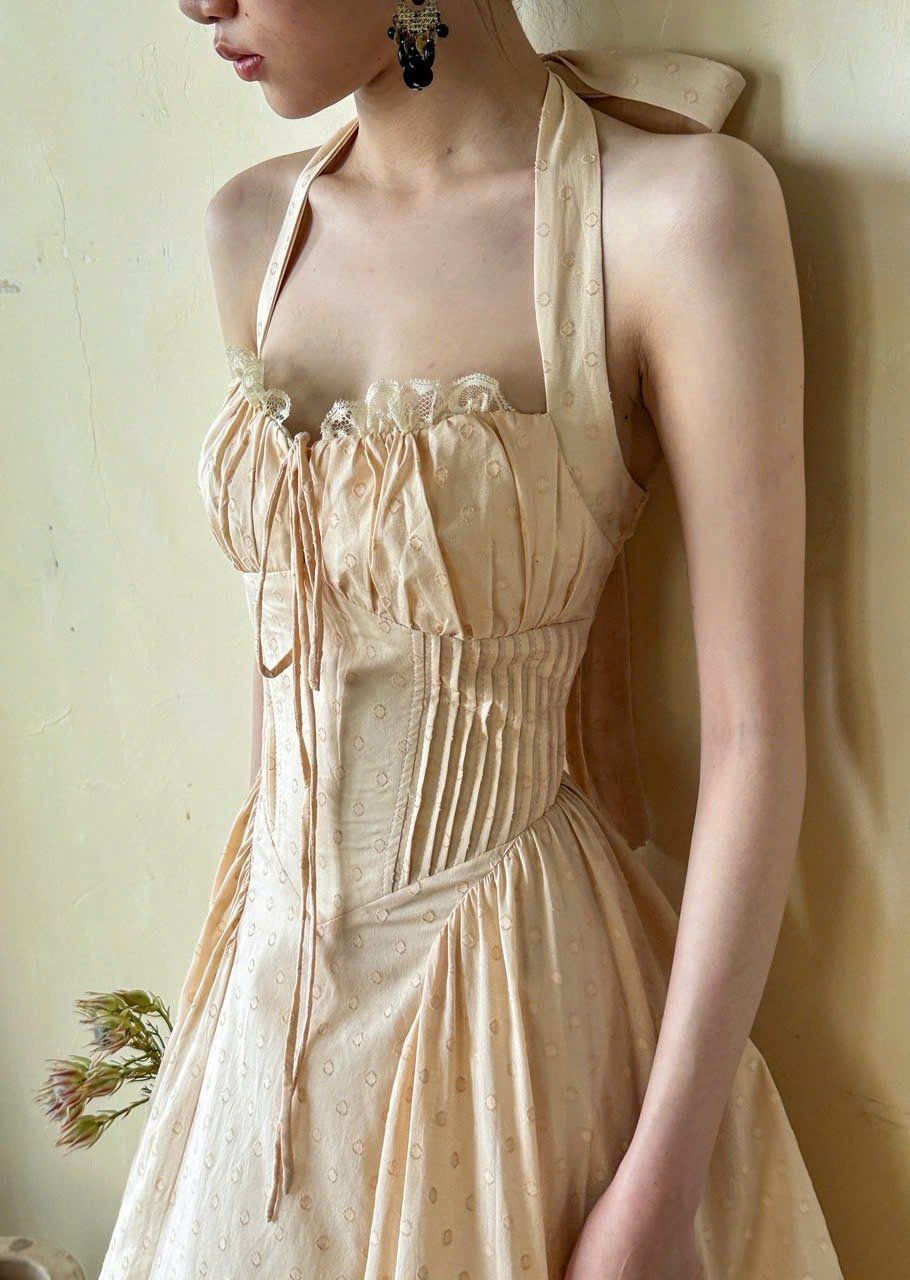 Bianca Dress - Đầm Corset Cổ Yếm D0725