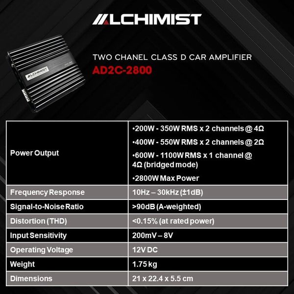 DSP ô tô 2 kênh AD2C-2800