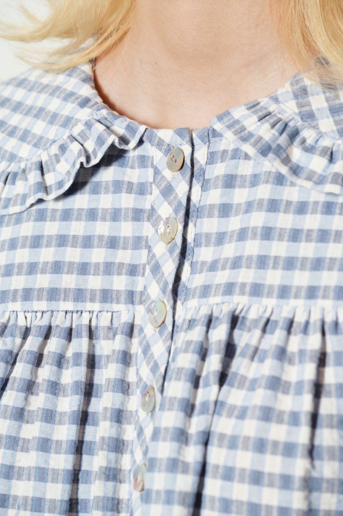 Gingham Babydoll Mini Dress