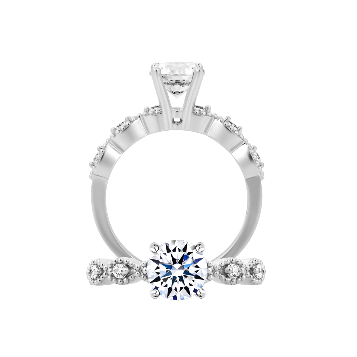 Nhẫn nữ đính đá CZ vàng 14K Kindly 1CT