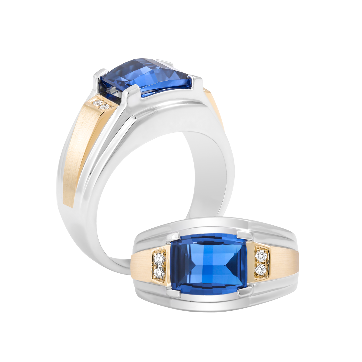 Nhẫn nam kim cương tấm vàng 14K Hemera S.SAP WY