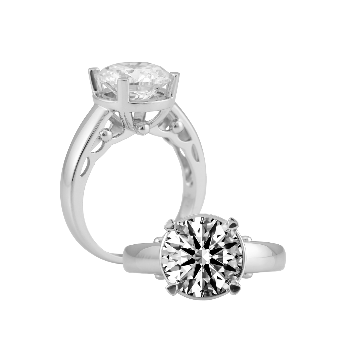 Nhẫn nữ đính đá CZ vàng 14K Amarina 1CT