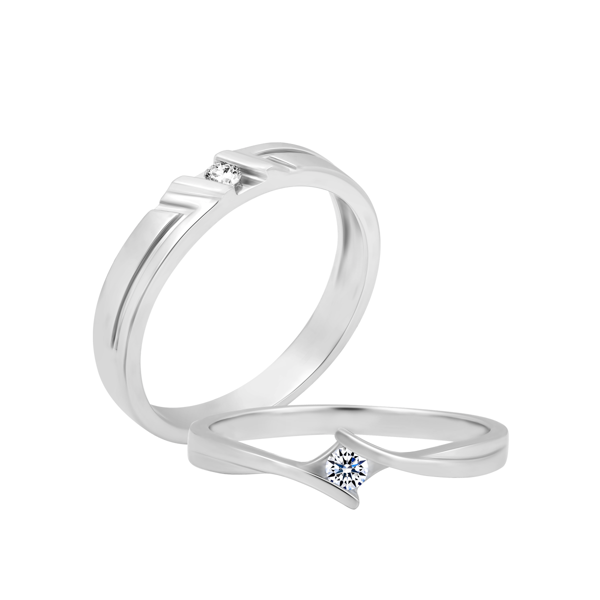 Nhẫn cưới nam kim cương viên vàng 14K Significant M