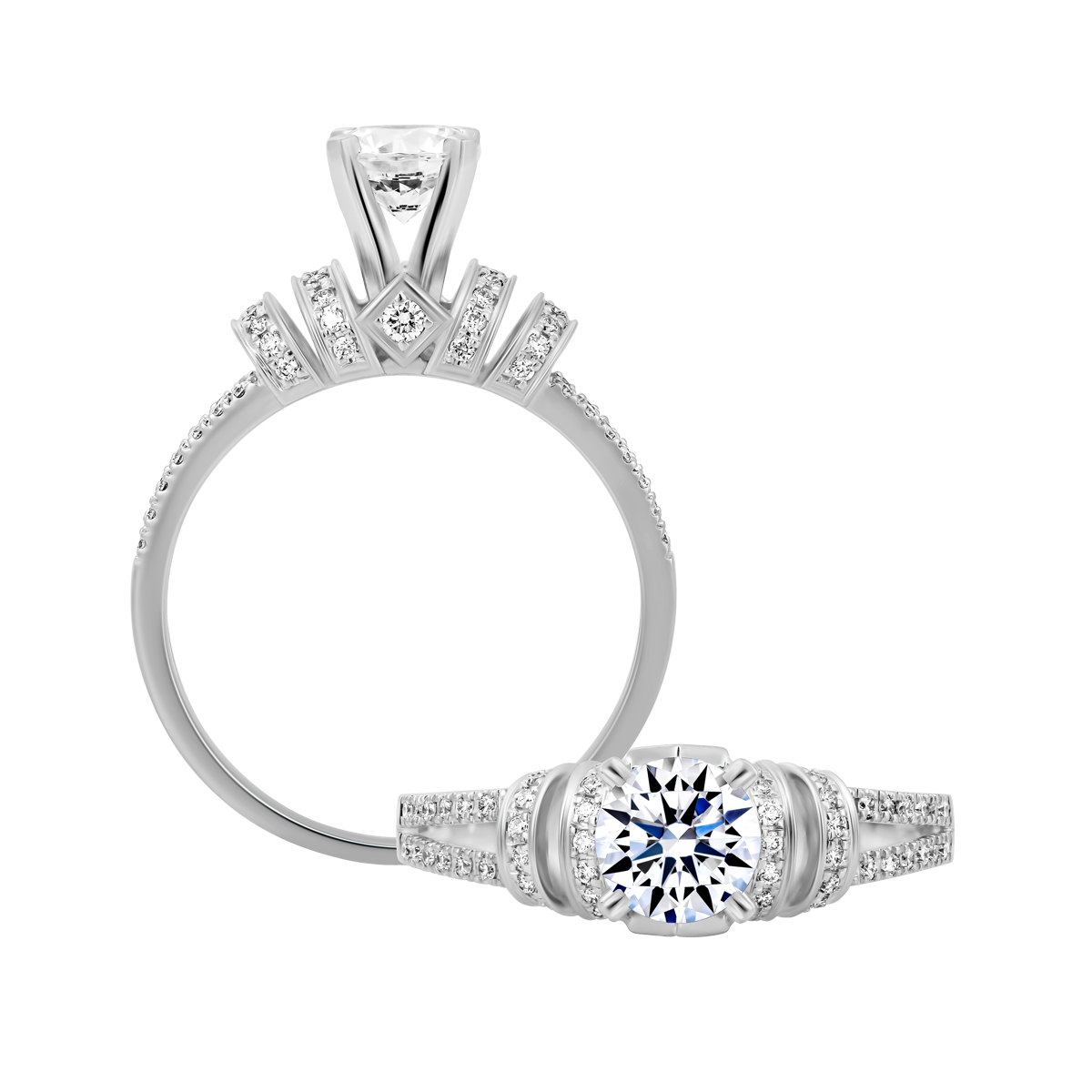 Nhẫn nữ đính đá CZ vàng 14K Almighty N 3C