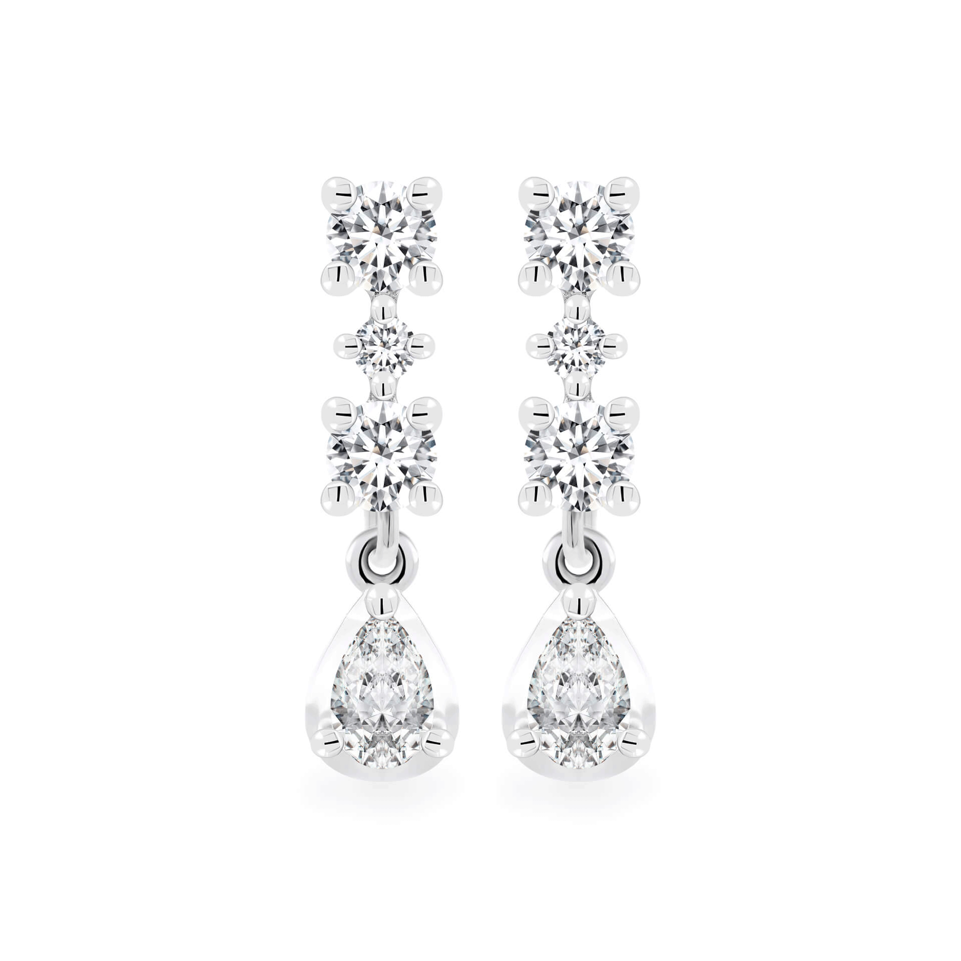 Hoa tai kim cương viên vàng 14K Jena A151 TD