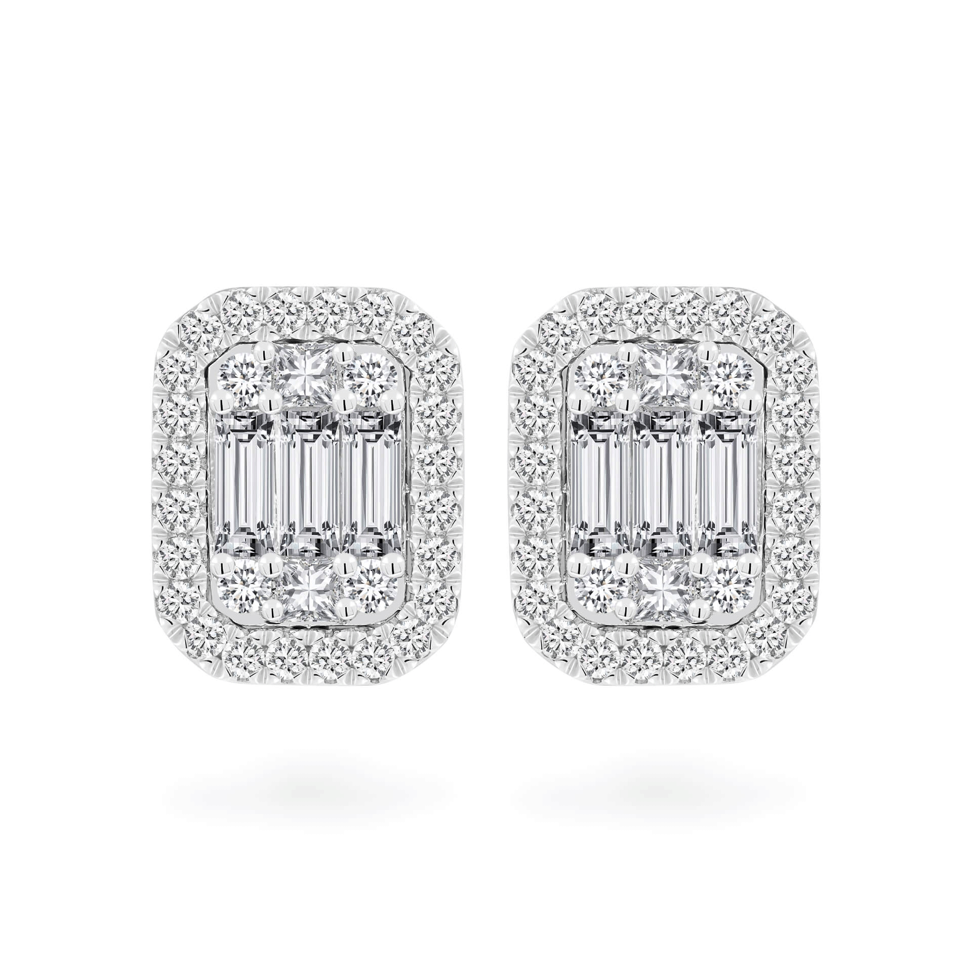 Hoa tai kim cương viên vàng 14K Jena A234 TD