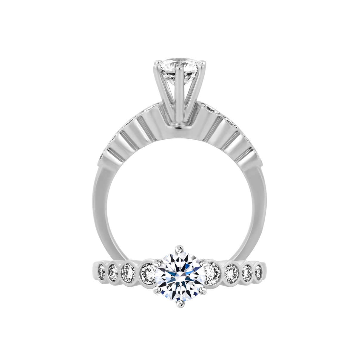 Nhẫn nữ kim cương tấm vàng 14K Galloon N 5C