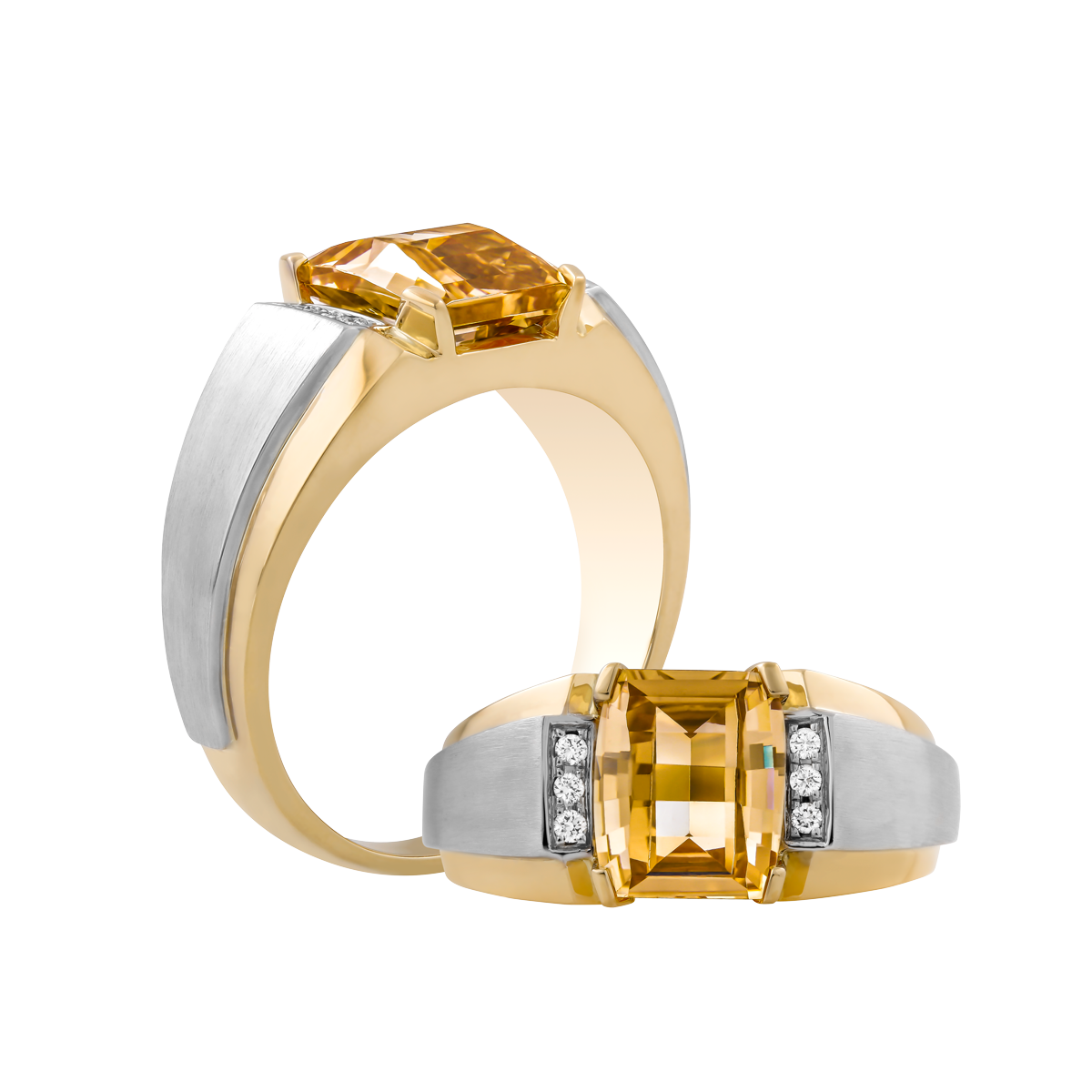 Nhẫn nam kim cương tấm vàng 14K Billy 2 S.CHA YW