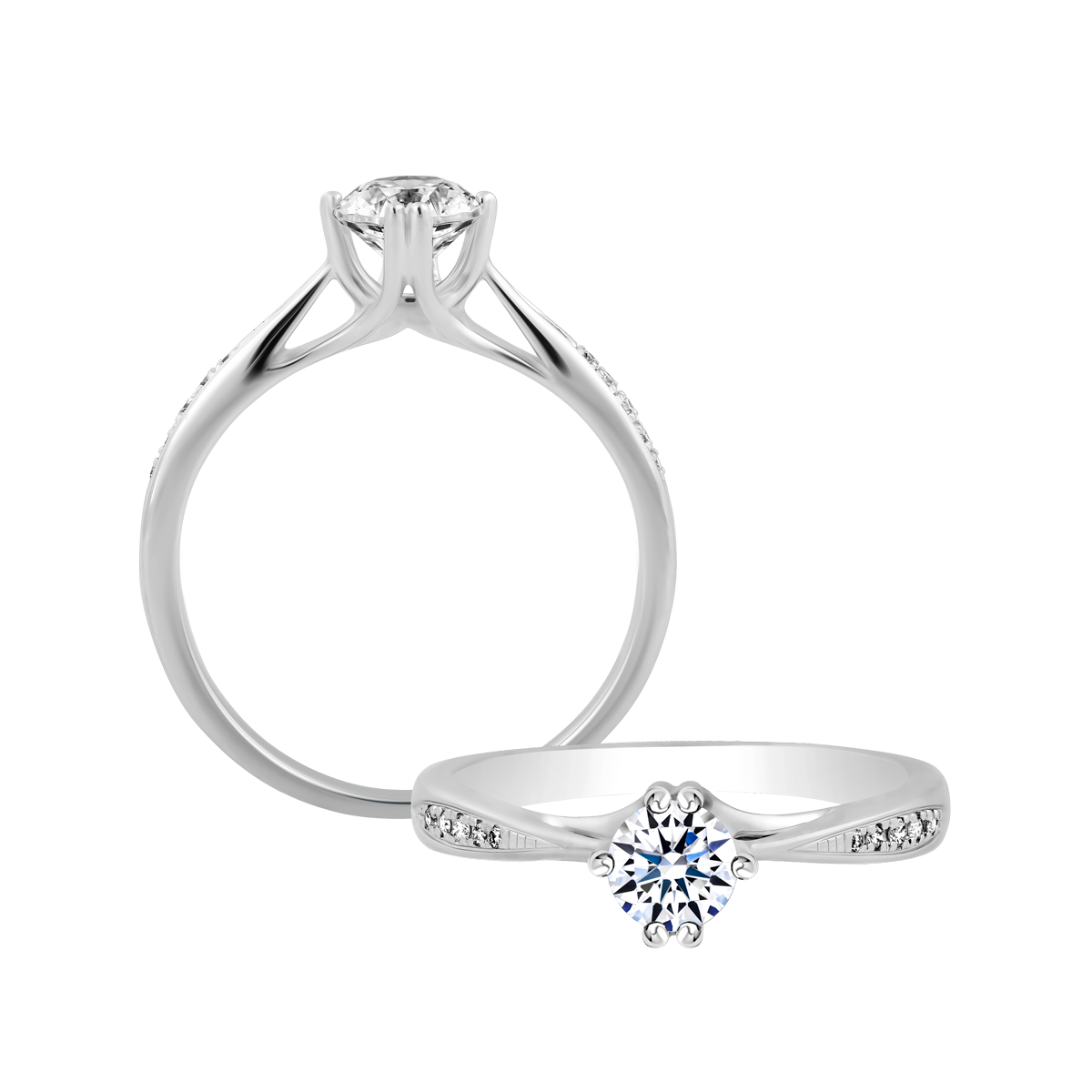 Ổ nhẫn nữ kim cương tấm vàng 14K Traditions 5C