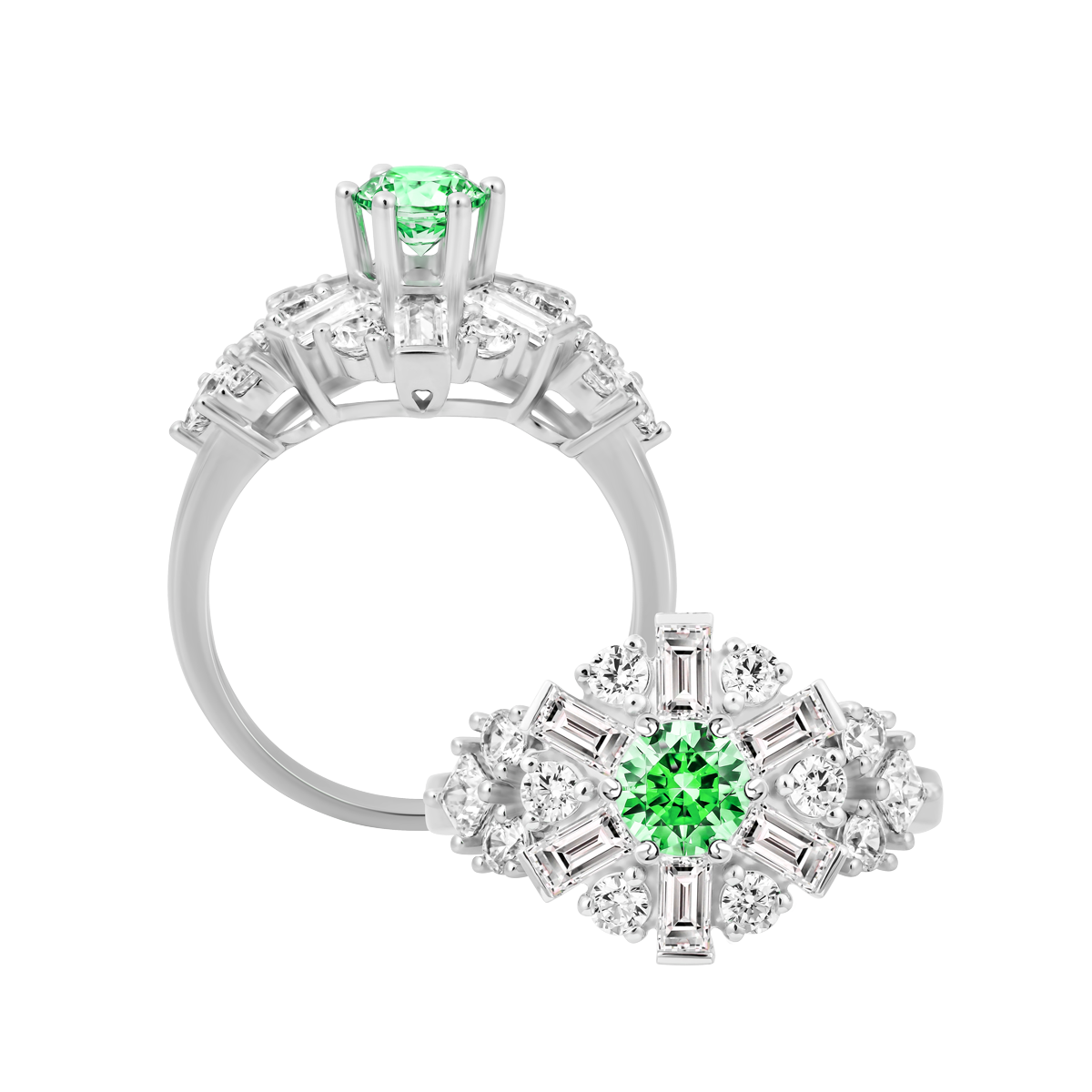 Nhẫn nữ đính đá CZ vàng 14K Brighty GRE 5C