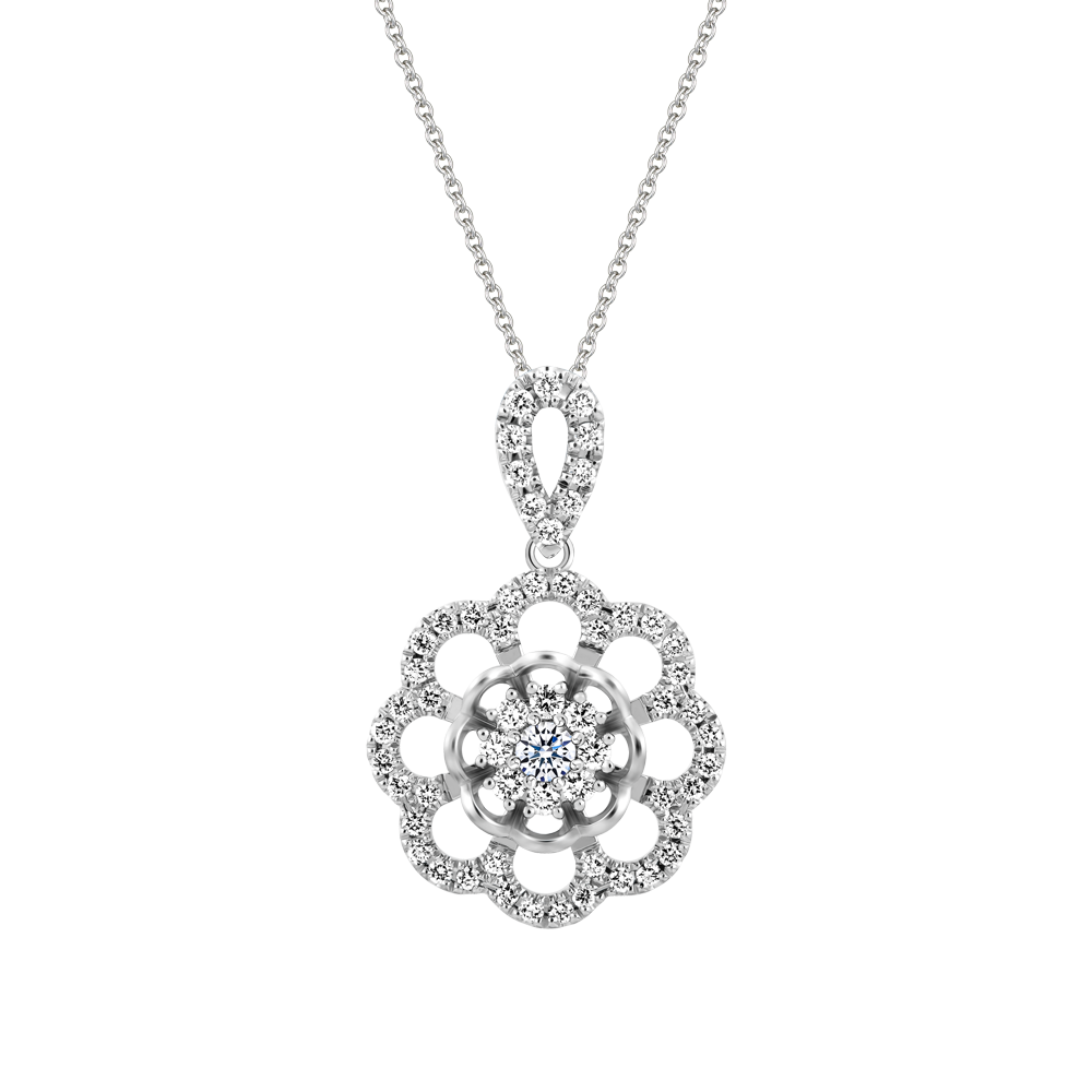 Mặt đính đá CZ vàng 10K Apricot WS 5p