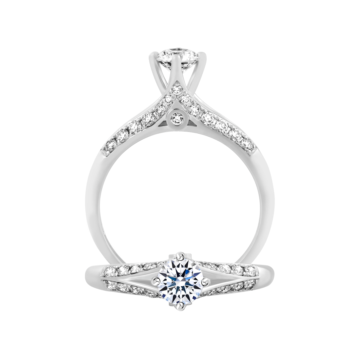 Nhẫn nữ kim cương tấm vàng 18K Jacinda 3C