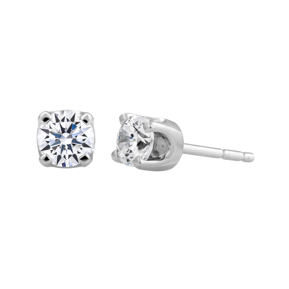 Hoa tai đính đá CZ vàng 14K Classic 1CT