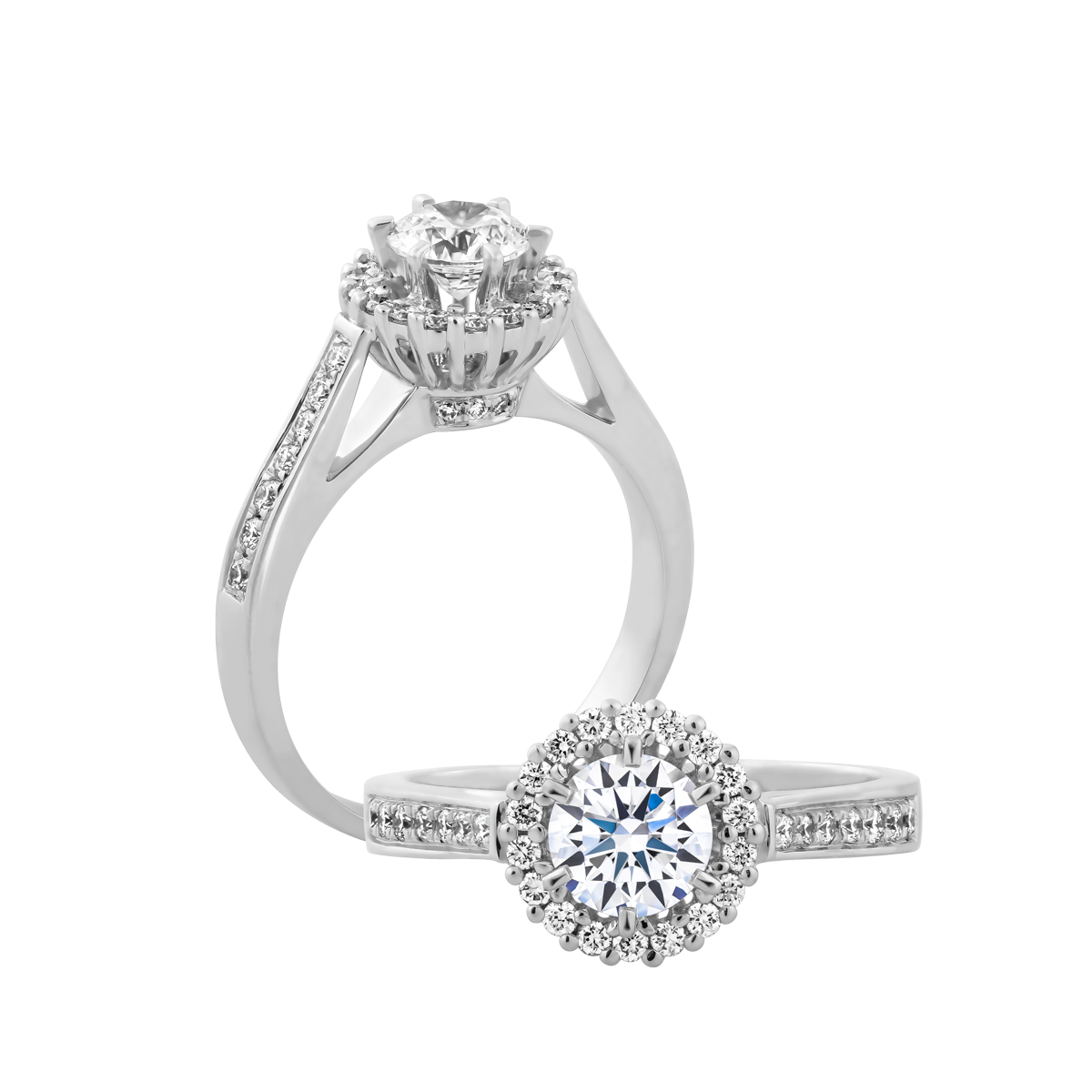 Nhẫn nữ kim cương tấm vàng 18K Trudy N 3C