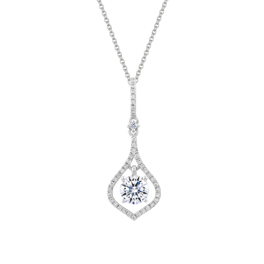 Mặt kim cương tấm vàng 14K Oleda N 1CT