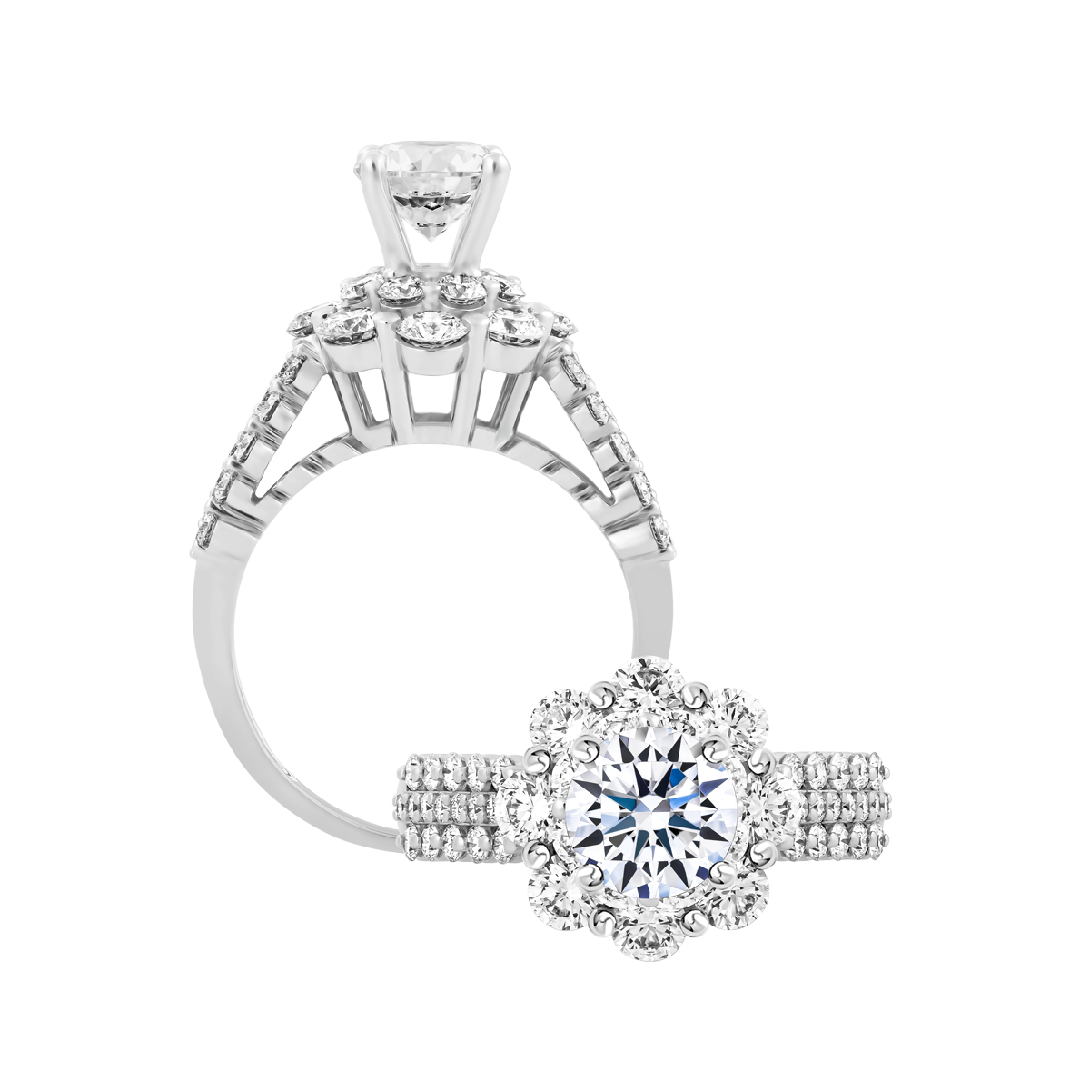 Nhẫn nữ đính đá CZ vàng 14K Annora N 1.5CT