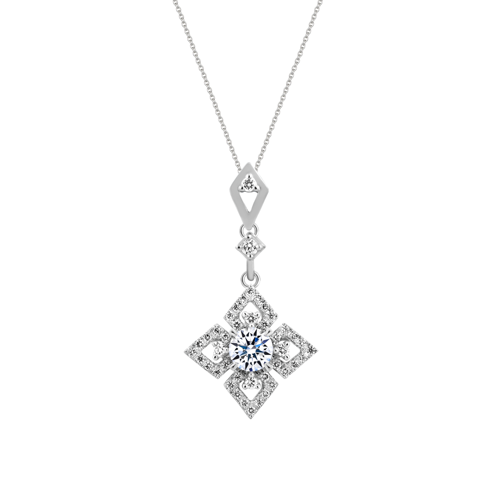 Mặt đính đá CZ vàng 14K Luxurious 3C