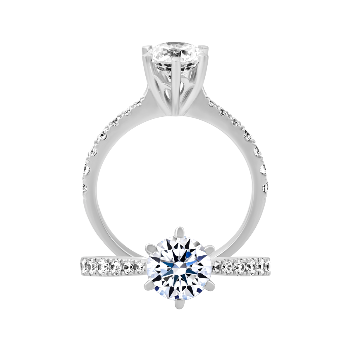 Nhẫn nữ kim cương tấm vàng 14K Lurita 5C