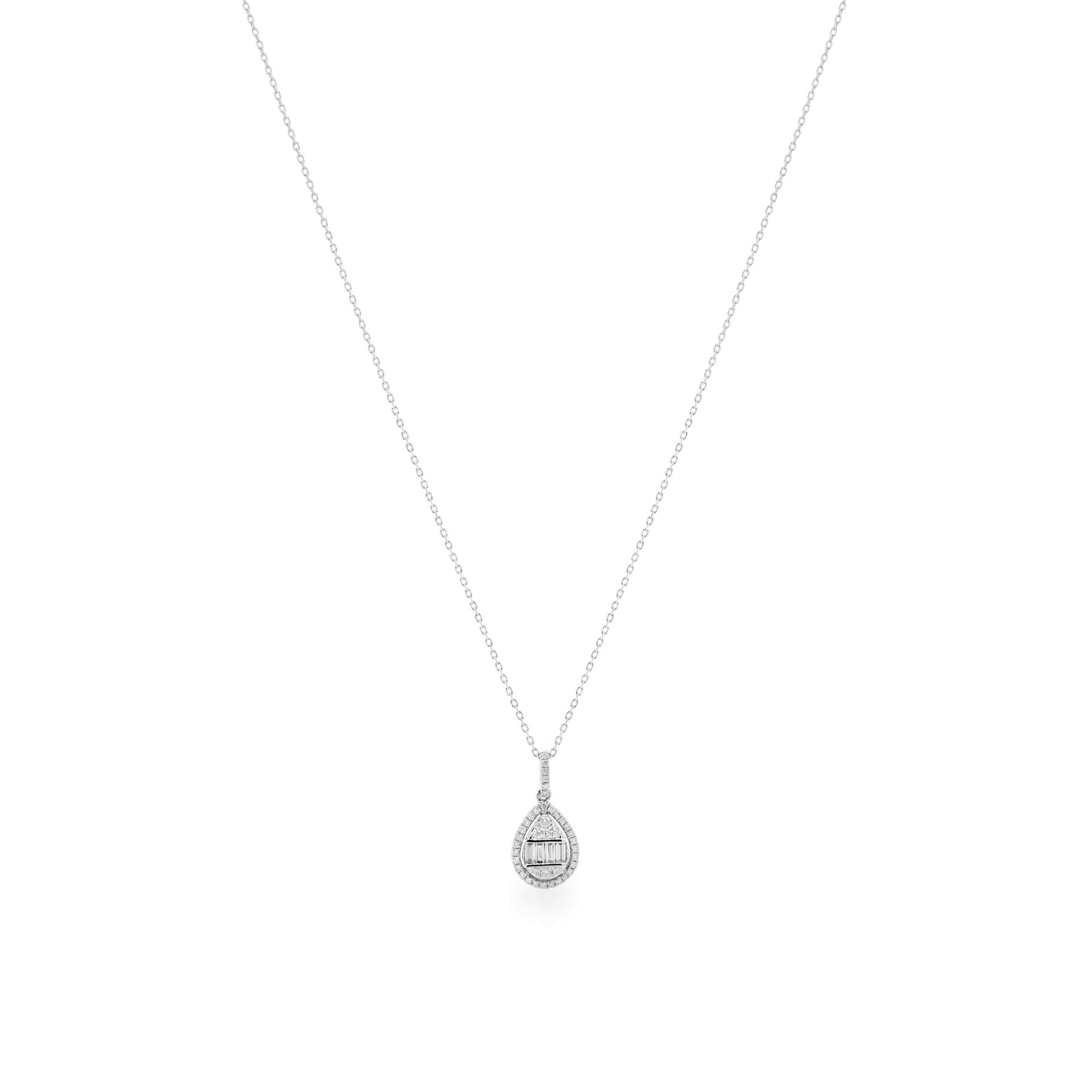 Dây liền mặt kim cương viên vàng 14K Jena A251 TD