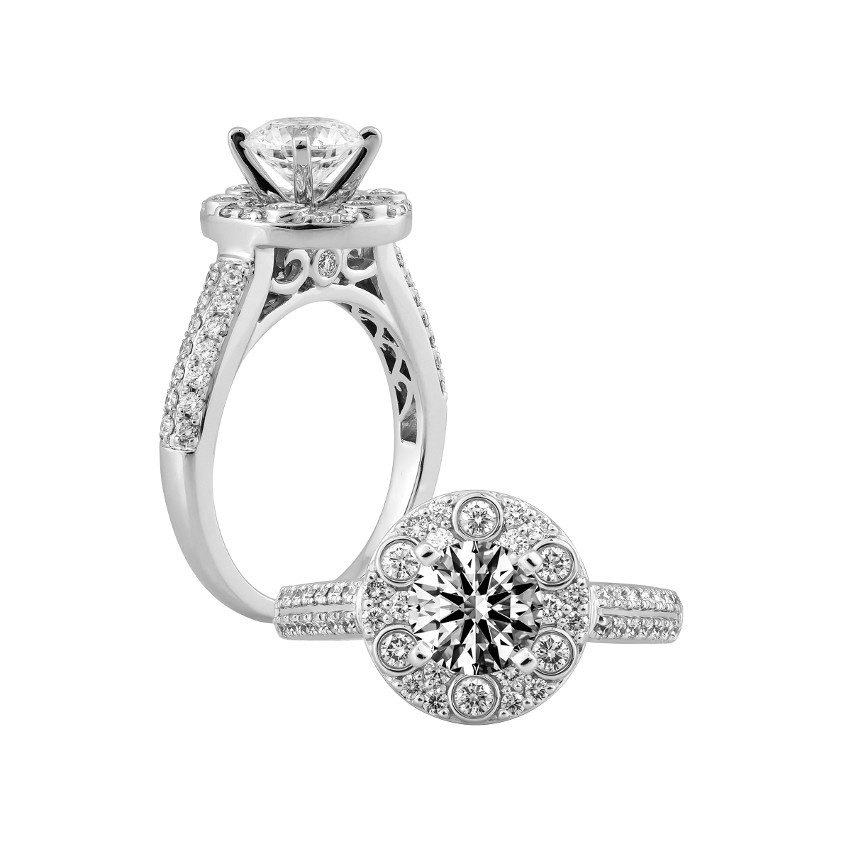 Nhẫn nữ đính đá CZ vàng 14K Caldren 5C