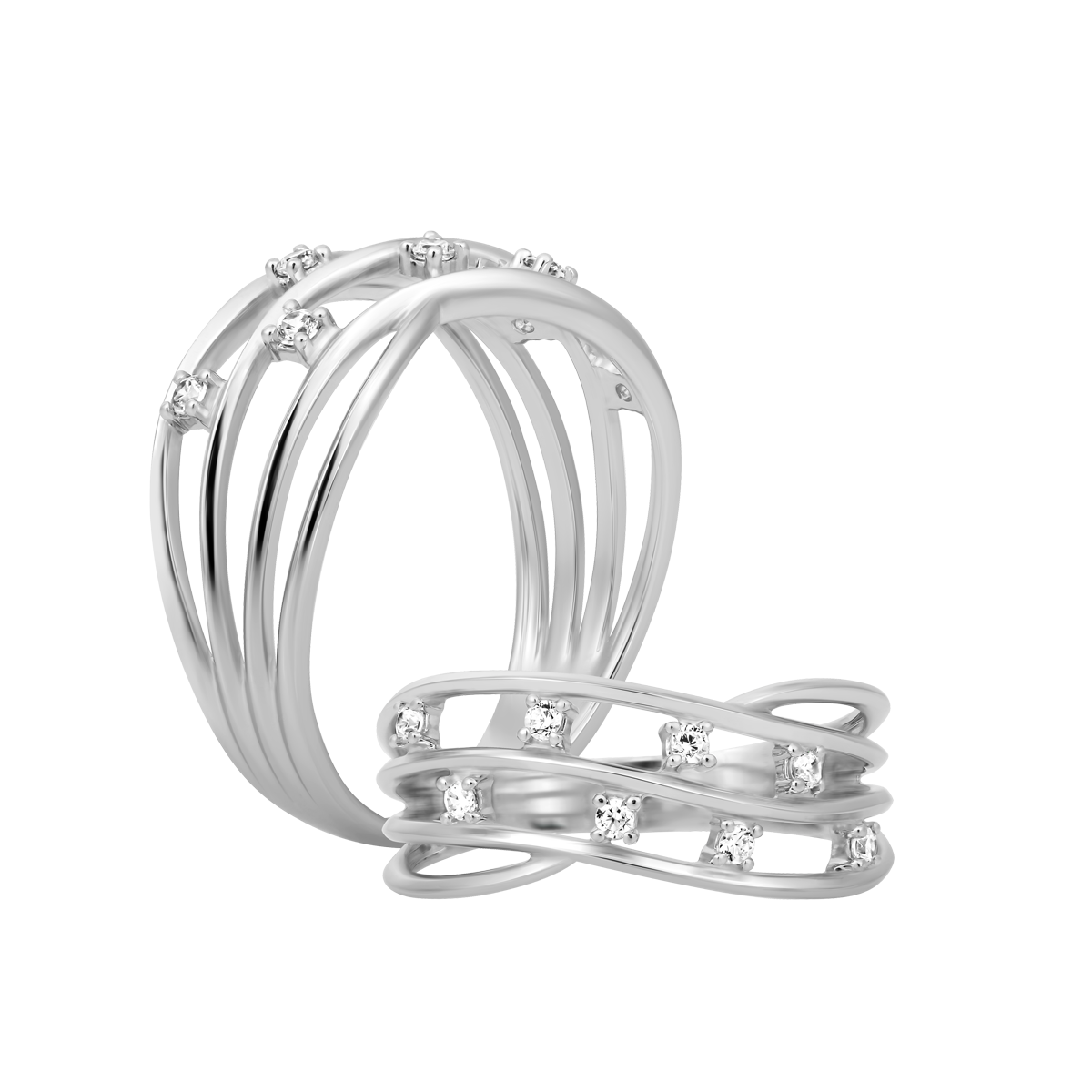 Nhẫn nữ kim cương viên vàng 14K Gallantry