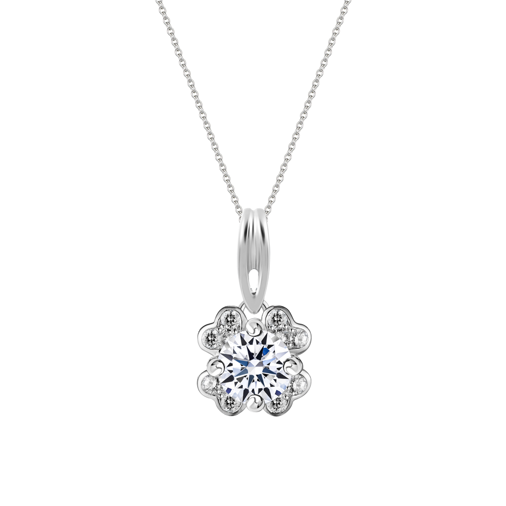 Mặt kim cương vàng 14K Politic N 10p