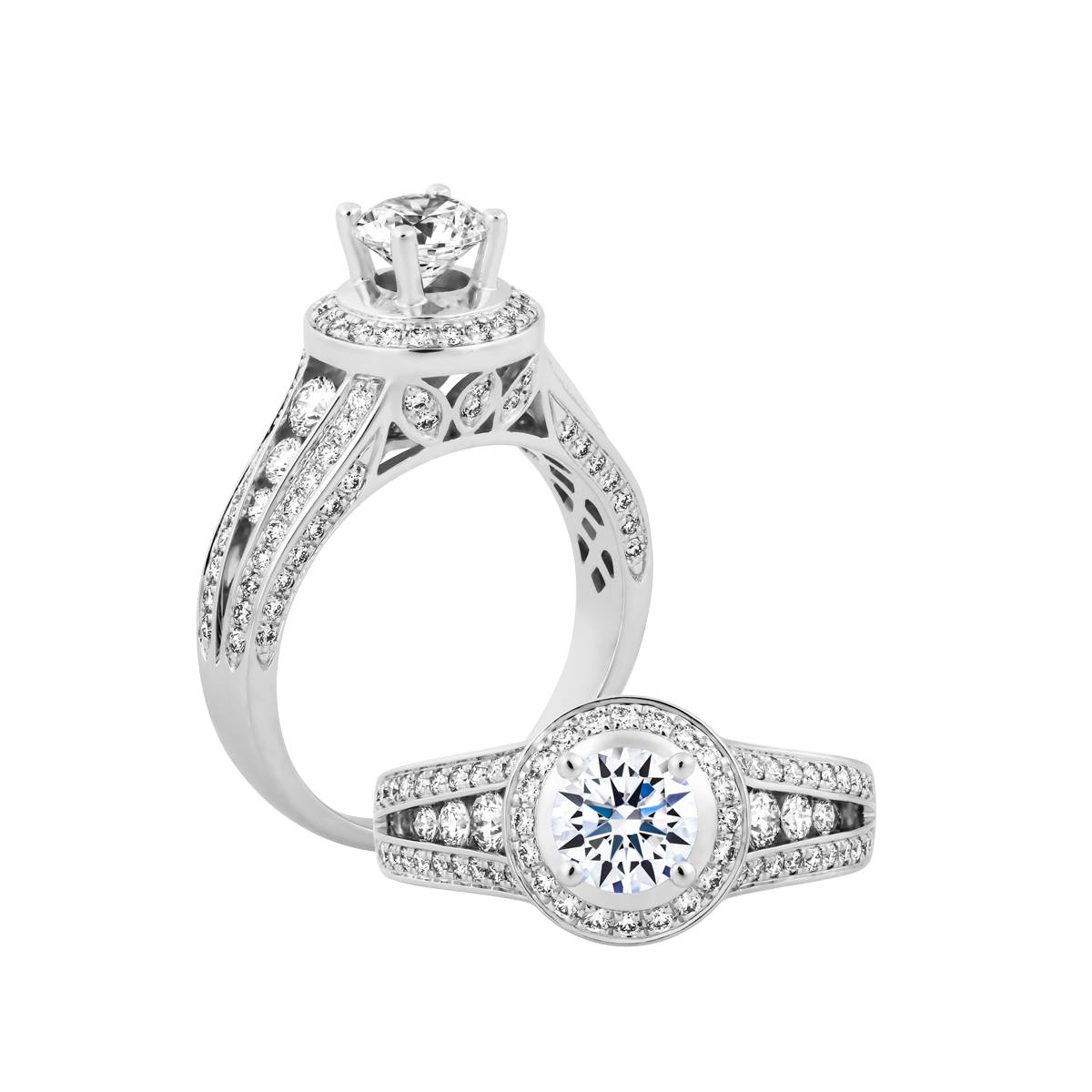 Nhẫn nữ kim cương tấm vàng 14K Loyalty N2 1.5CT