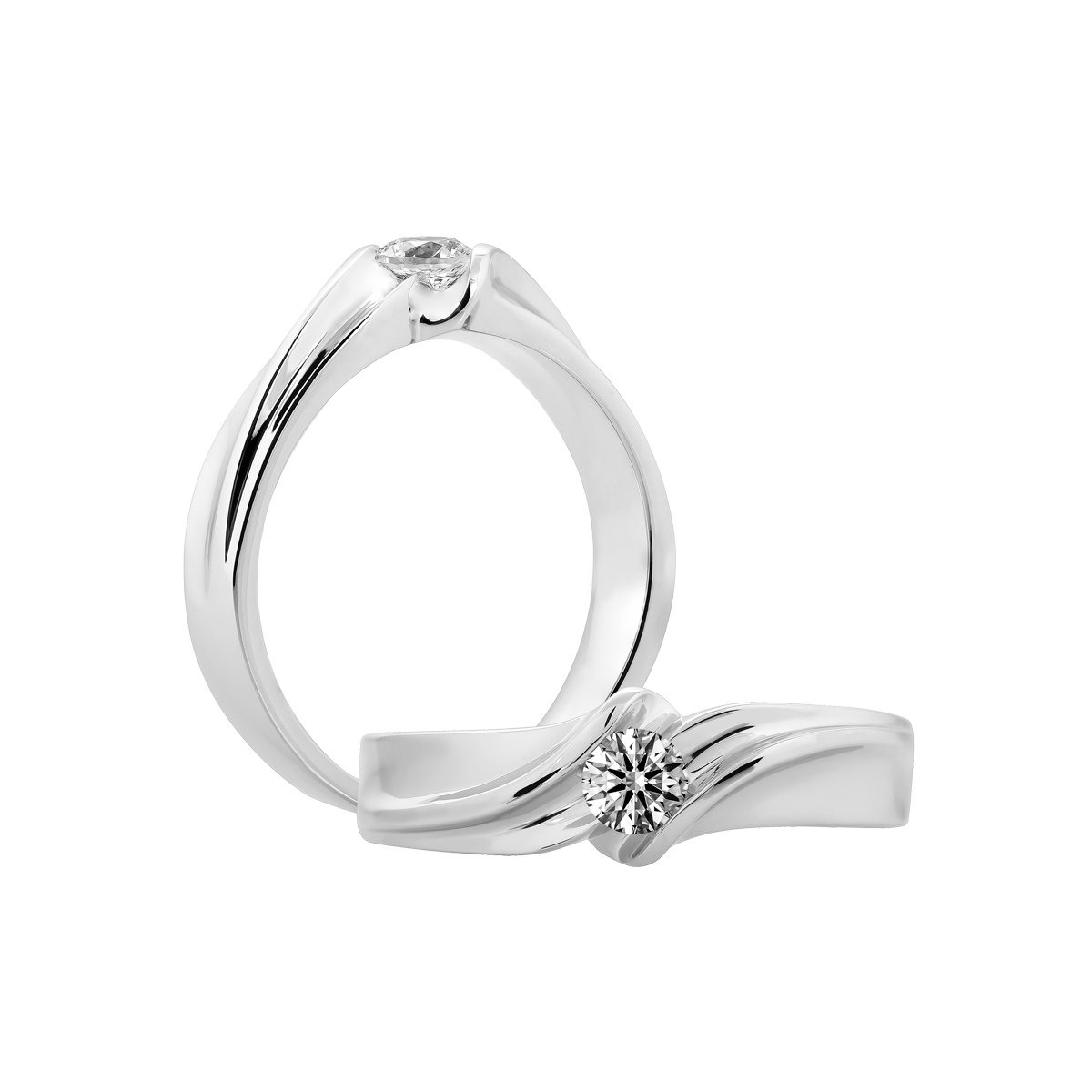 Nhẫn cưới nữ đính đá CZ vàng 14K Dandy 2C F