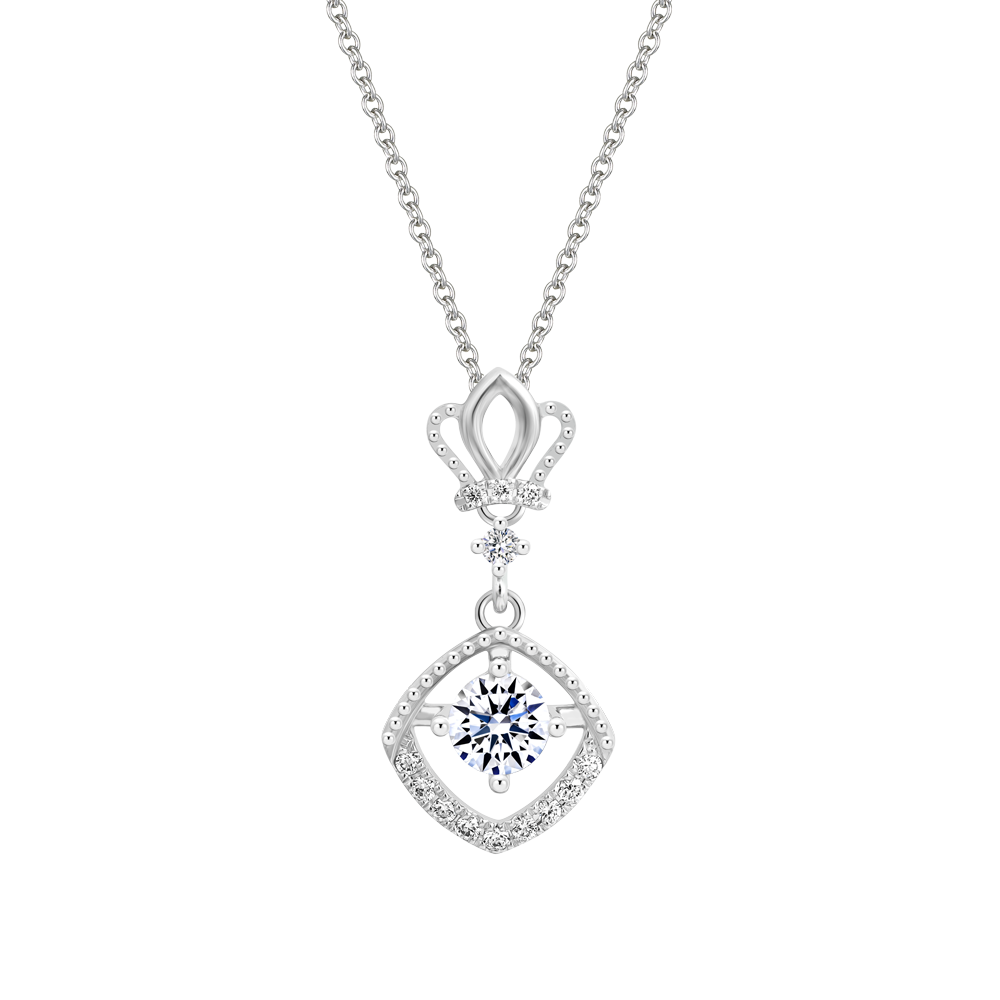 Mặt kim cương tấm vàng 14K Amority 2C