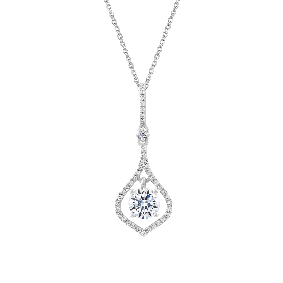 Mặt kim cương tấm vàng 14K Oleda N 1CT