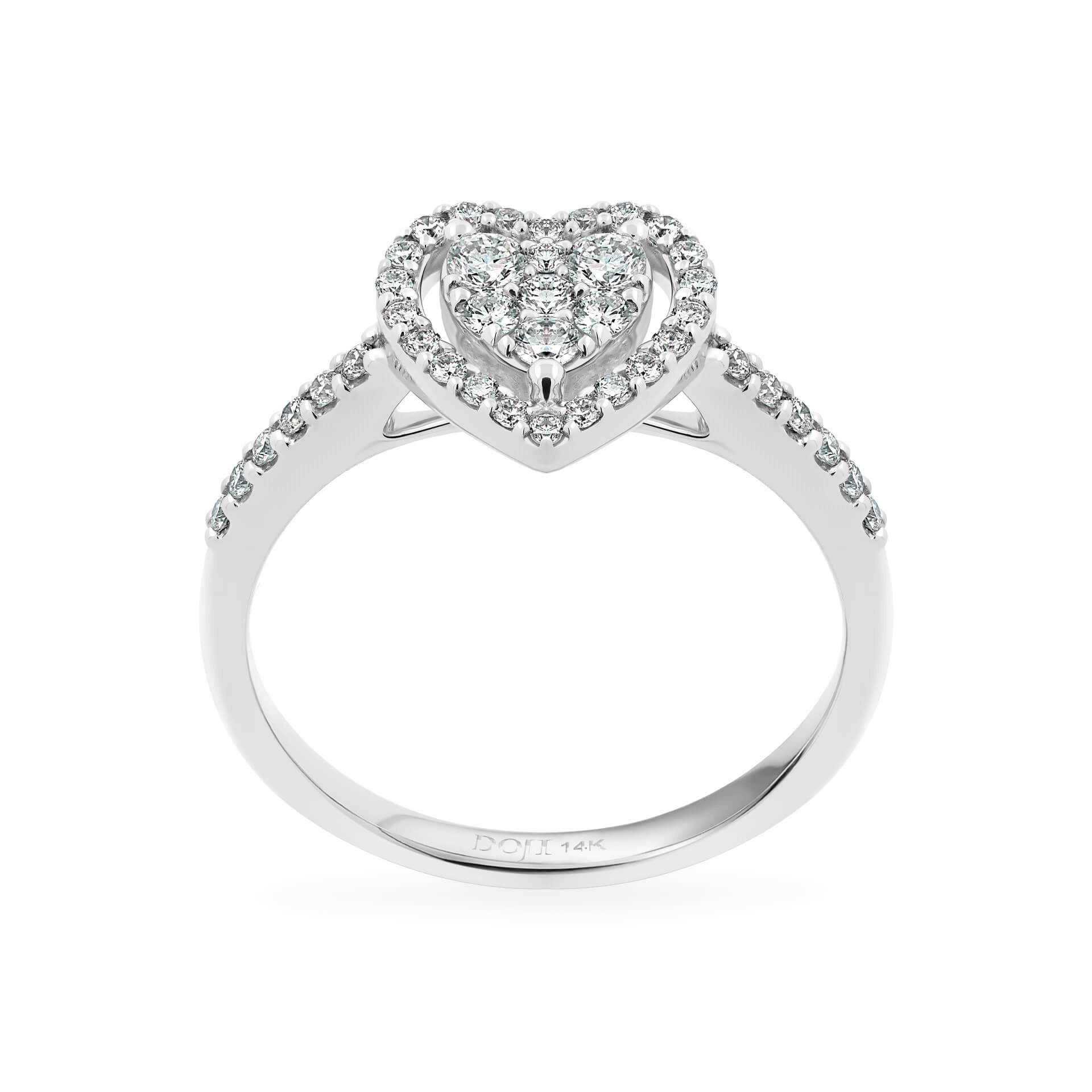 Nhẫn nữ kim cương viên vàng 14K Humble TD