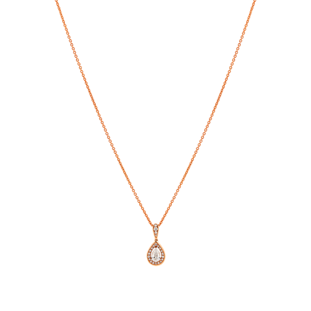 Dây liền mặt kim cương viên vàng 18K Jena A013 TD