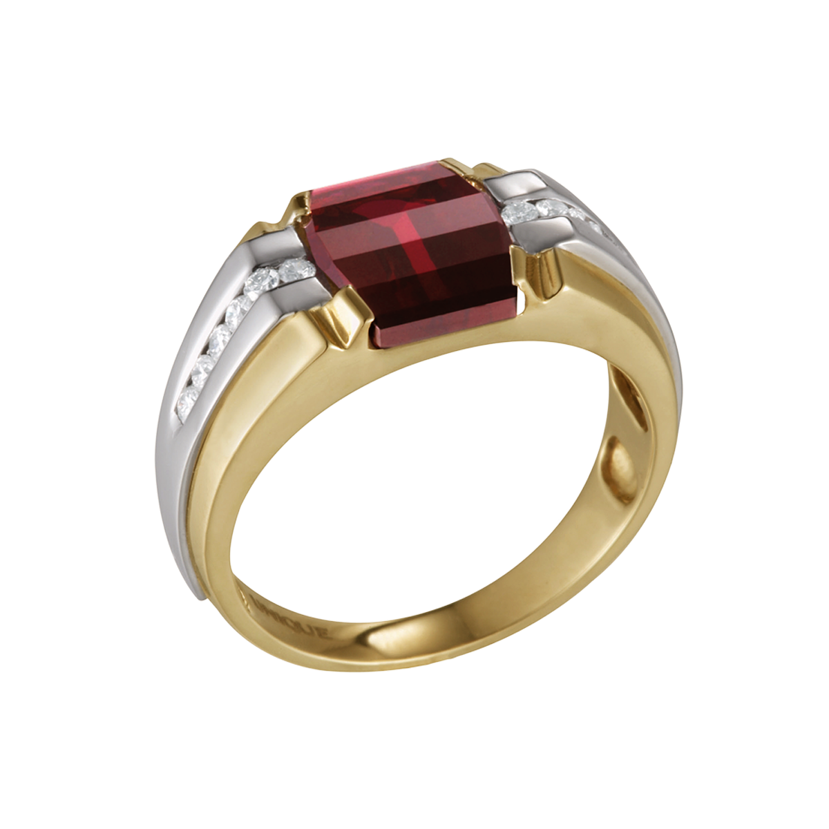Nhẫn nam kim cương tấm vàng 14K Collin S.GAR YW