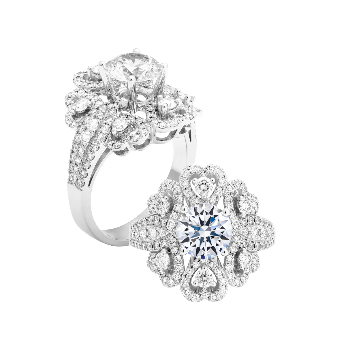 Nhẫn nữ kim cương tấm vàng 14K Suchita 3C