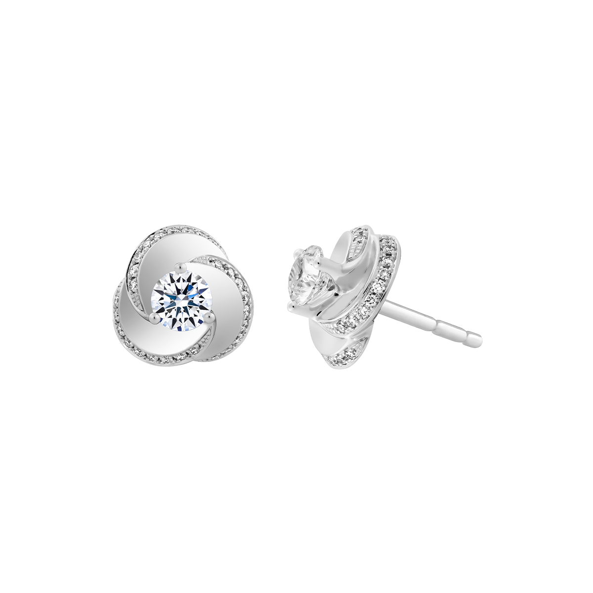 Ổ Bông kim cương tấm vàng 14K Hatful 3C