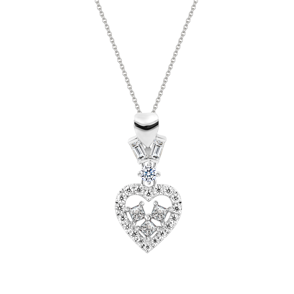 Mặt đính đá CZ vàng 14K Comprite