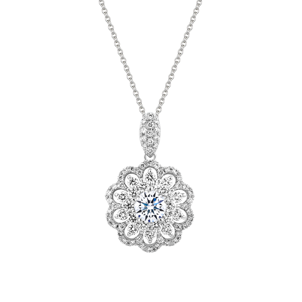 Mặt kim cương tấm vàng 14K Regina 3C