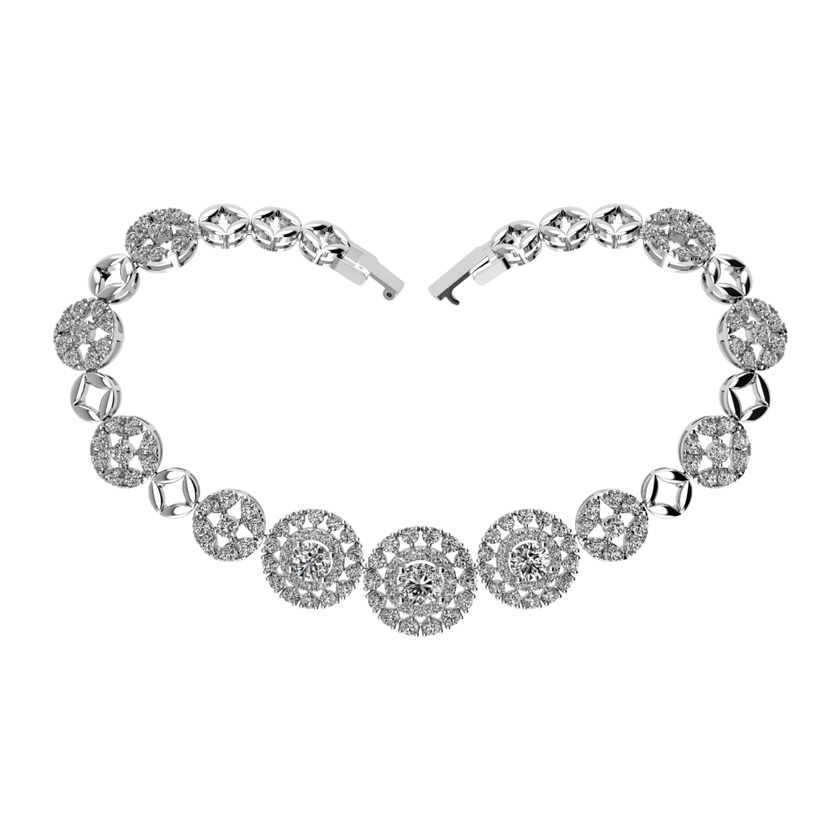 Lắc đính đá CZ vàng 14K Bayard V2 3C