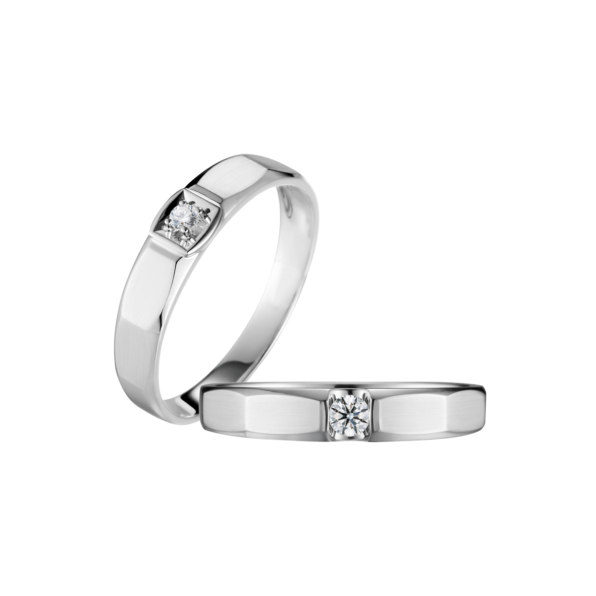 Nhẫn cưới nữ kim cương viên vàng 14K Imogene F