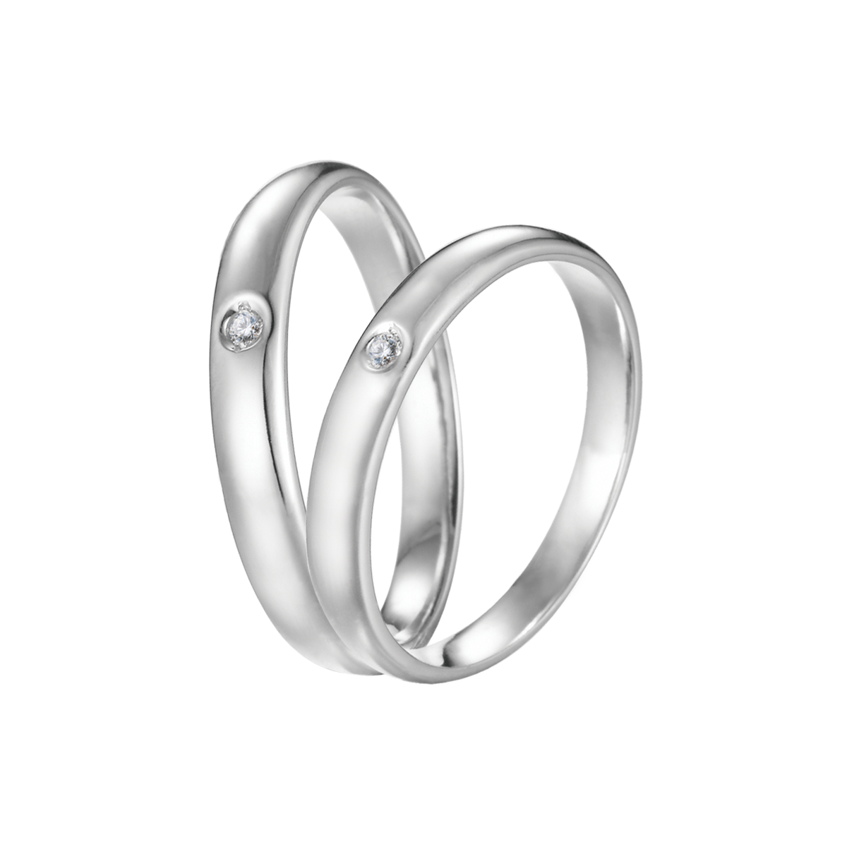Nhẫn cưới nữ kim cương viên vàng 14K Proposal F
