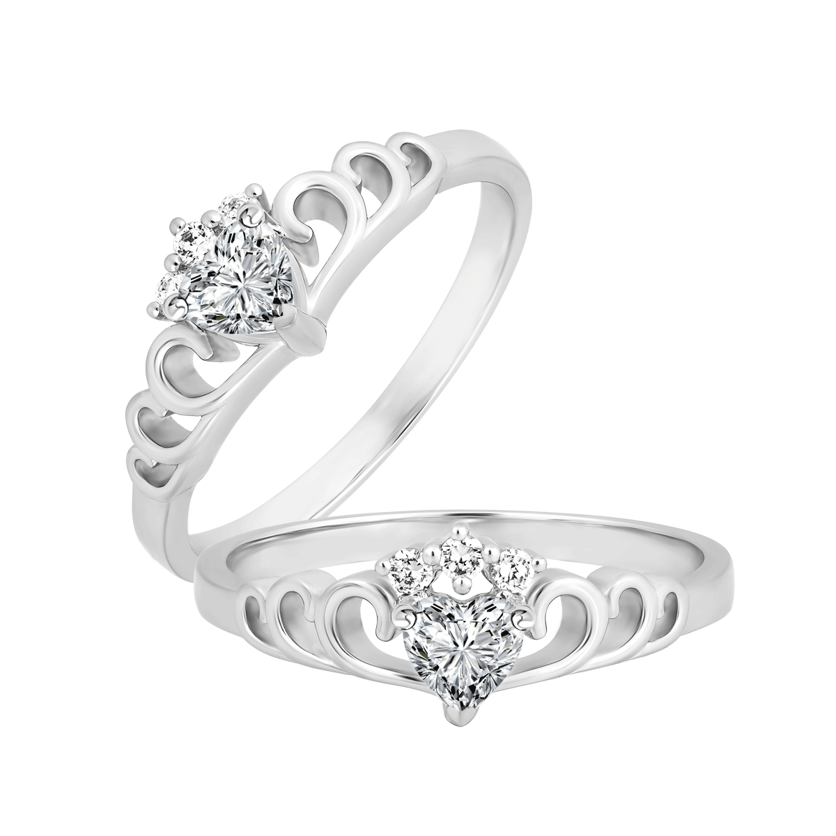 Nhẫn nữ đính đá CZ vàng 14K Heartfelt HR 2C