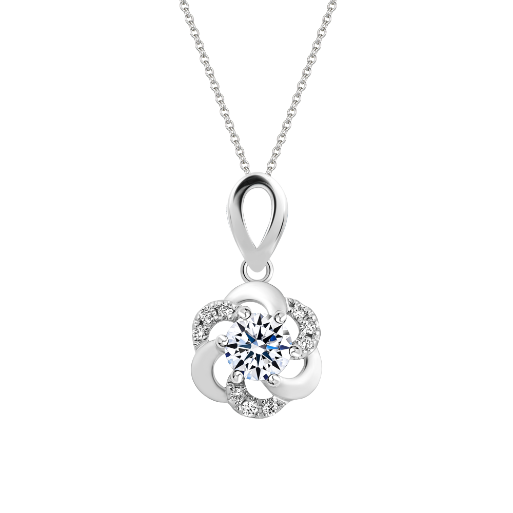 Mặt kim cương tấm vàng 14K Ketaki 3C