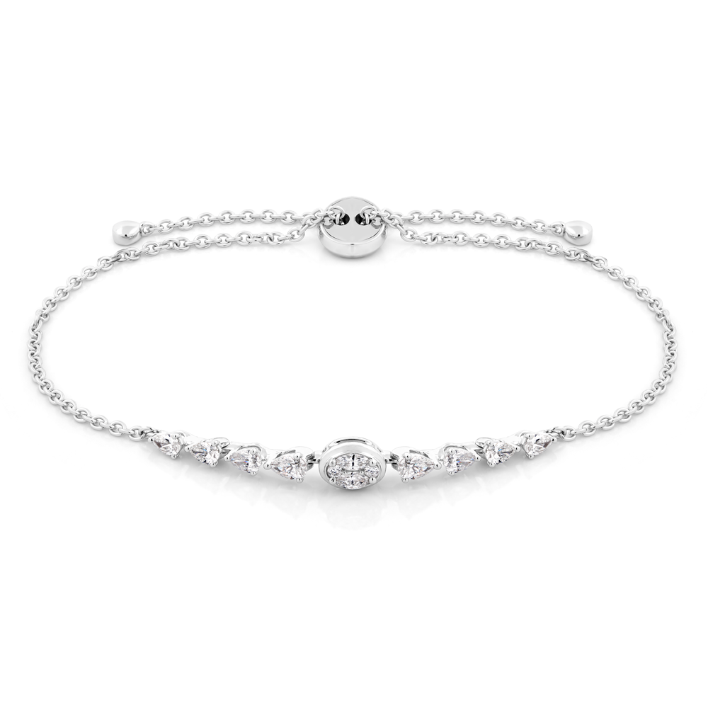 Lắc kim cương viên vàng 14K Jena A132 TD