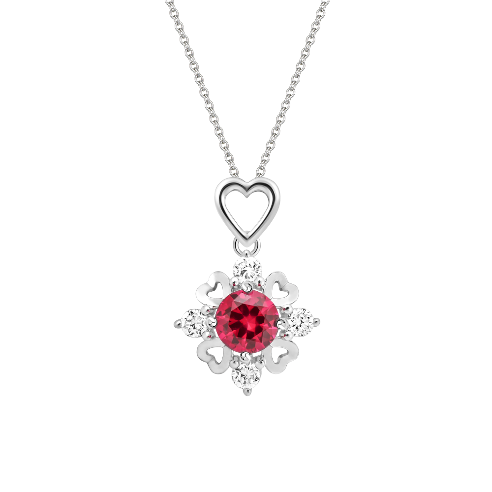 Mặt đính đá màu Ruby vàng 14K Edition S.RUB