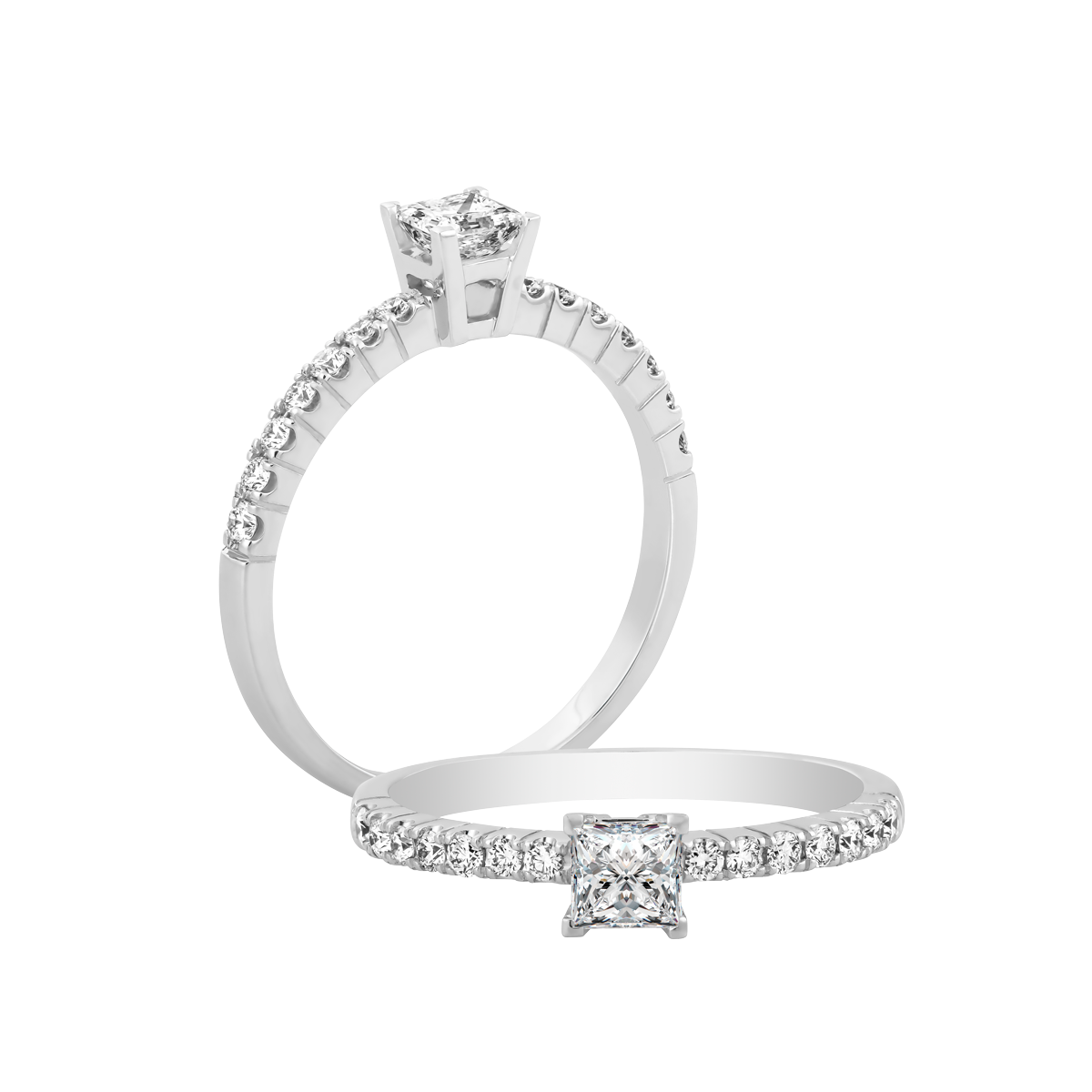 Nhẫn nữ kim cương viên vàng 14K Daria PR 2C